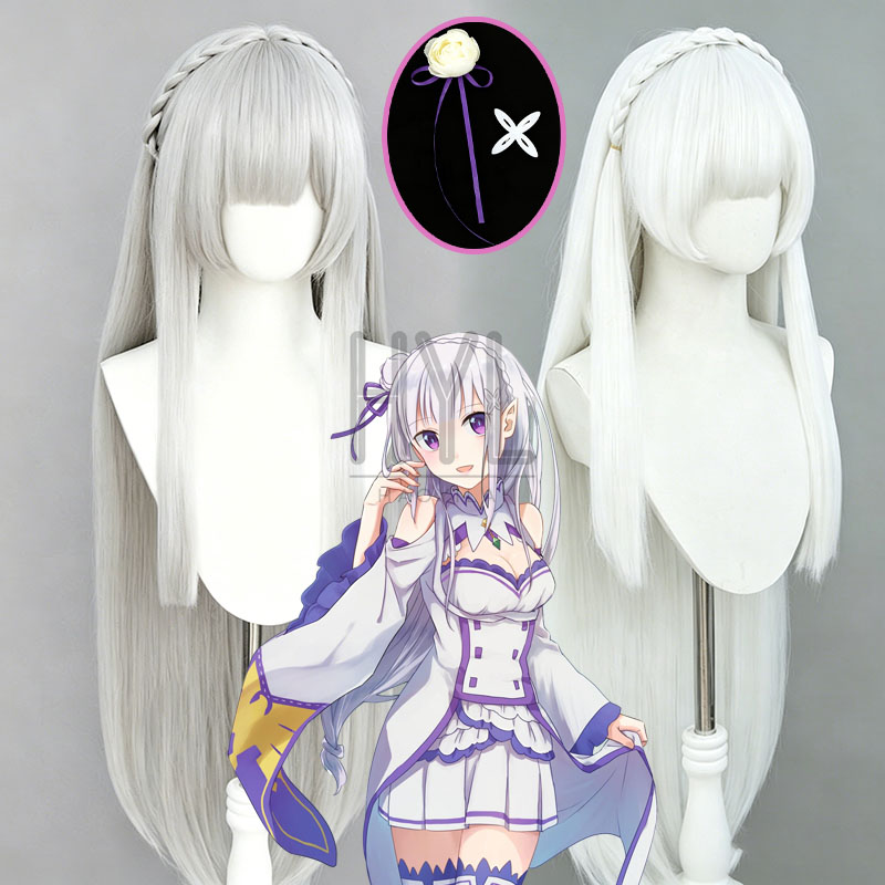 Tech Accessories For Men - Parrucca cosplay Anime Re:Zero Emilia, colore