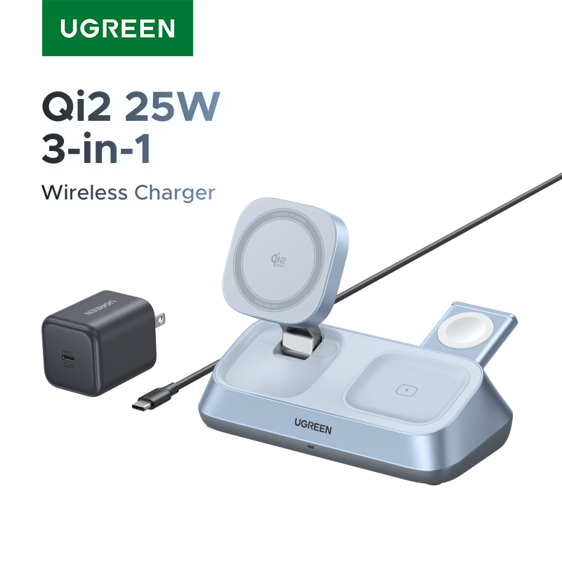 Wireless Charger 3 In 1 - UGREEN Qi2 25W MAX Supporto per
