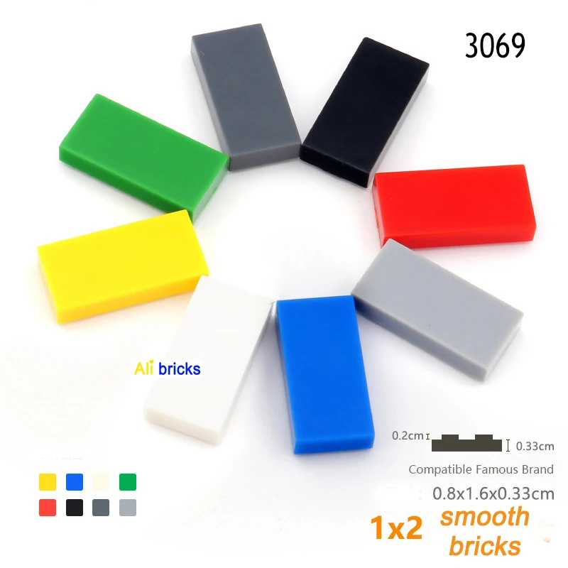 Tech House Accessories - 50 pz/lotto 1x2 Piastrelle Building Blocks