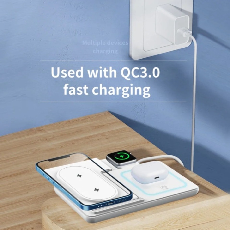 Luce LED notturna 3 in 1, cari - Wireless Charger 3 In 1 recensione e prezzo
