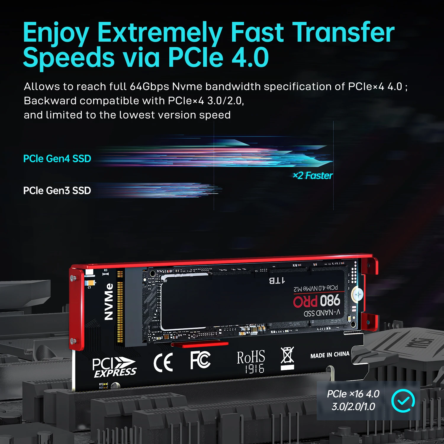 Adattatore JEYI M.2 NVME a PCI - Samsung Ssd 990 Pro recensione e prezzo
